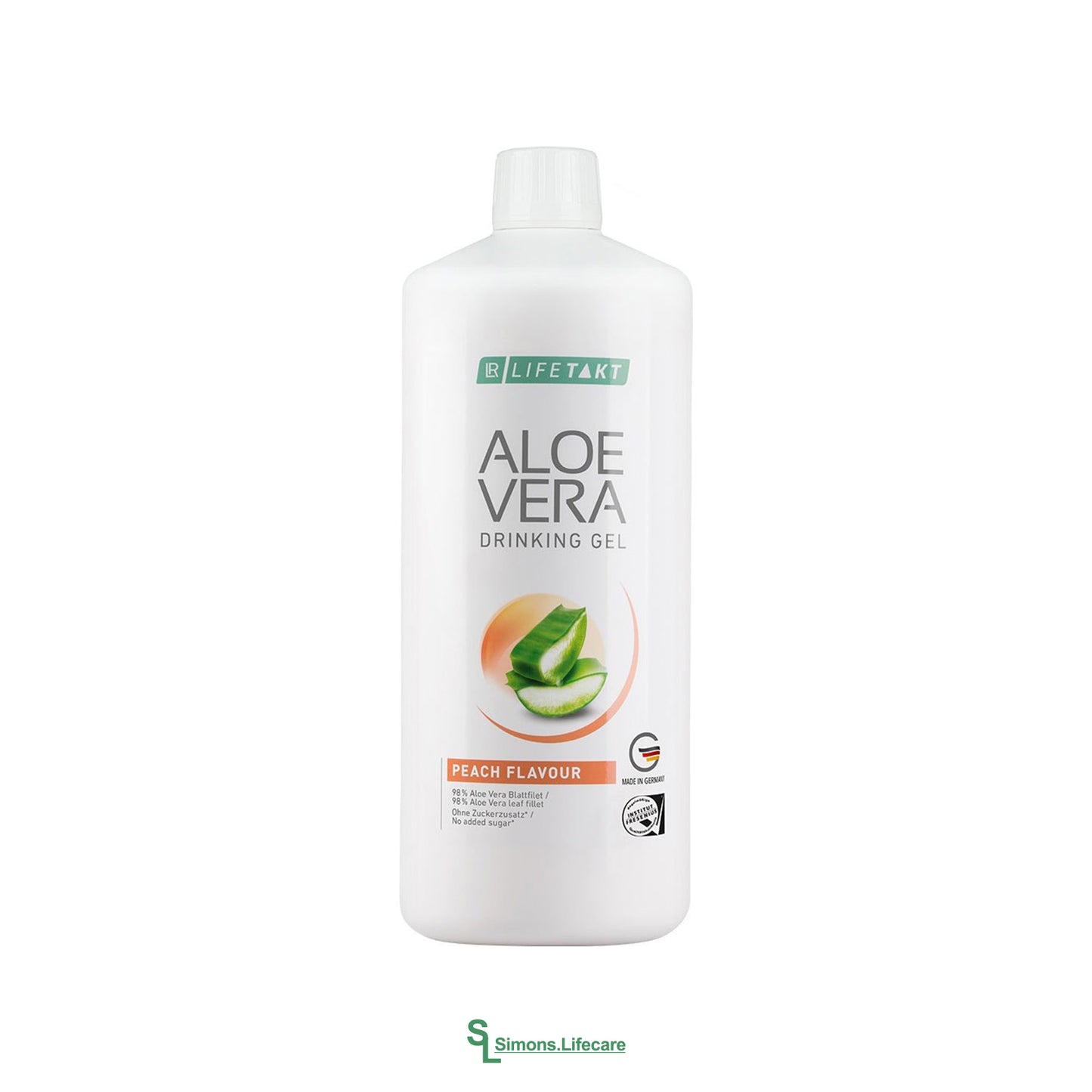 LR Aloe Vera Drinking Gel Pfirsich Peach Flavour - das 3-fach-Plus für Körperbewusste - auch für Diabetiker geeignet! Jetzt bei Simons.Lifecare mit schneller Lieferung!