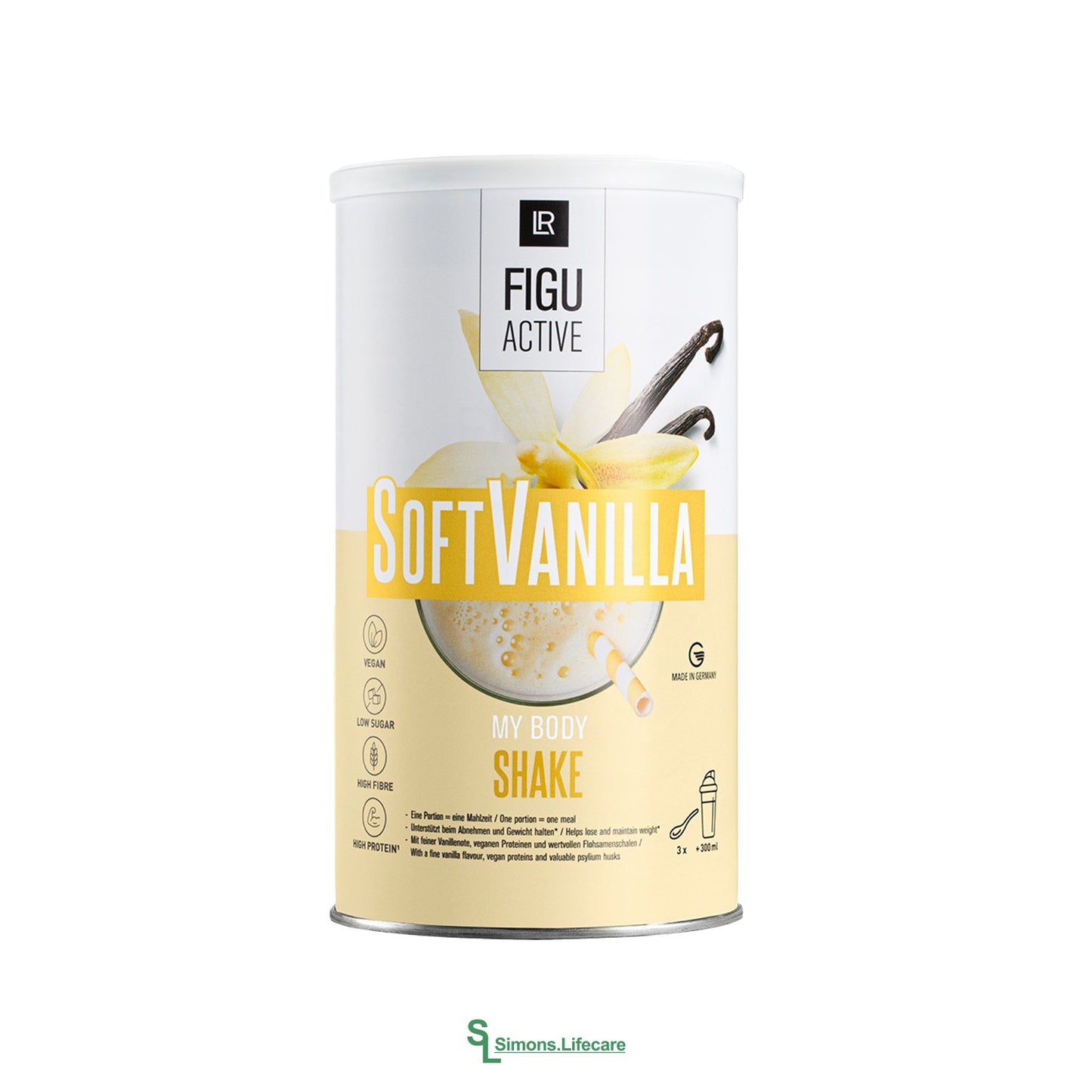 Ein zarter Vanilletraum - der LR FIGUACTIVE Soft Vanilla Shake Vanille-Geschmack! Jetzt bei Simons.Lifecare mit schneller Lieferung!