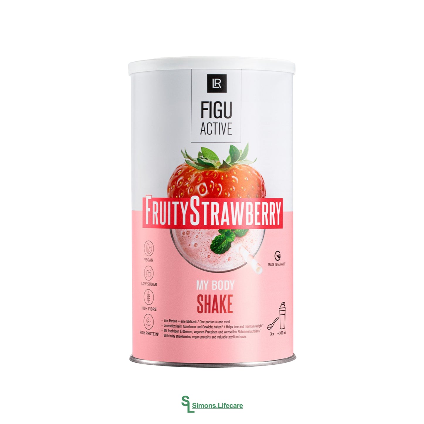 Fruchtige Verführung - der LR FIGUACTIVE Fruity Strawberry Shake! Jetzt bei Simons.Lifecare mit schneller Lieferung!
