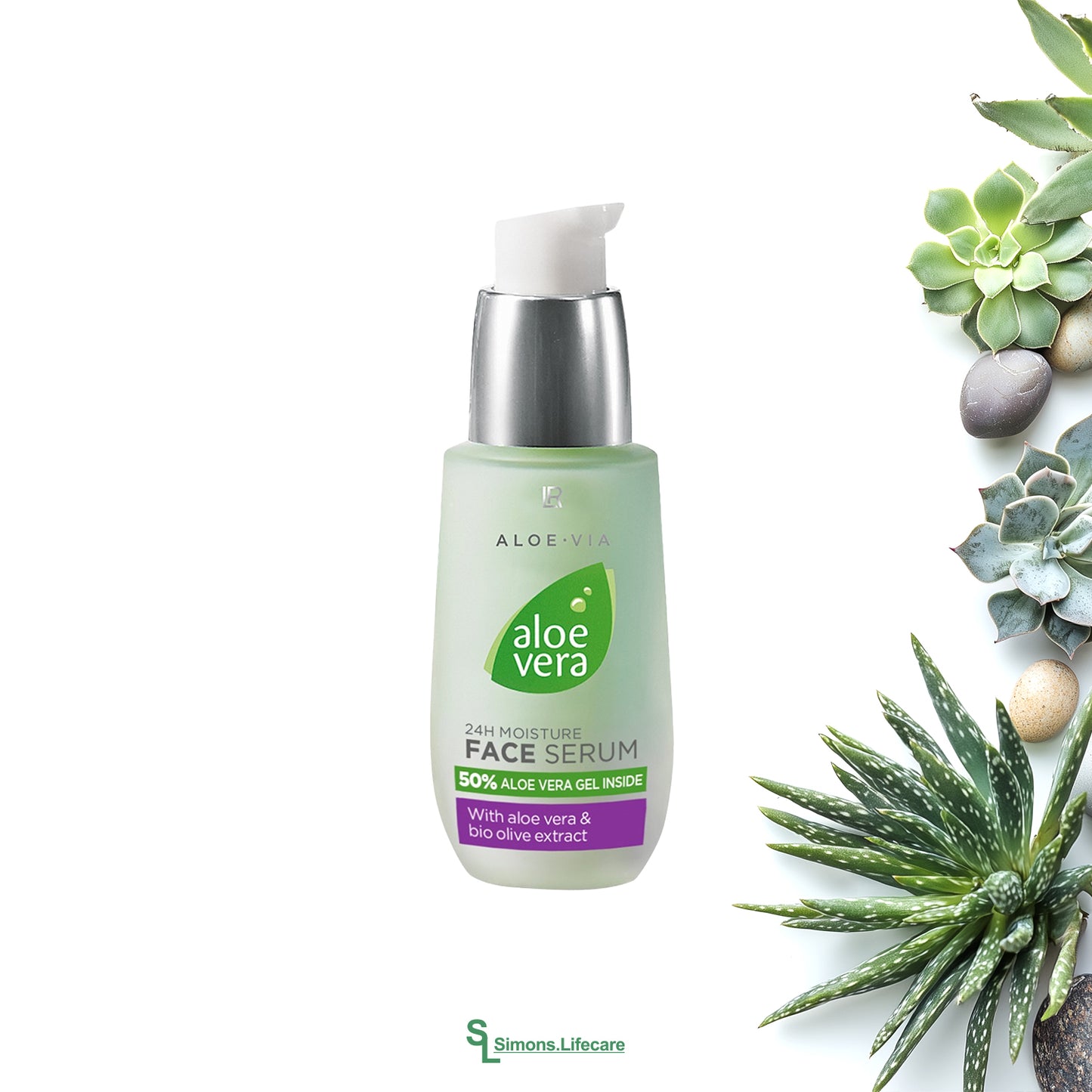 Verleihe deiner Haut mehr Elastizität und Vitalität – mit dem LR Aloe Vera 24h Moisture Face Serum Gesichtsserum, 30ml. Jetzt bei Simons.Lifecare mit schneller Lieferung!