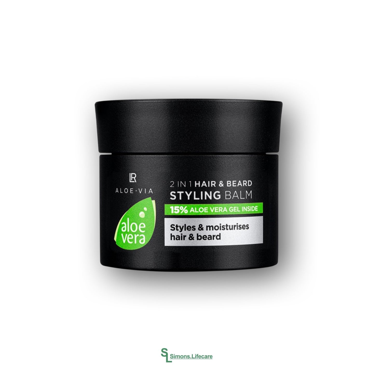 Ein Balm. Zwei Looks. Perfekt für Haar und Bart. Styling, Pflege und Feuchtigkeit in einem Produkt - mit dem LR Aloe Vera 2 in 1 Hair & Beard Styling Balm, 50ml. Jetzt bei Simons.Lifecare mit schneller Lieferung!