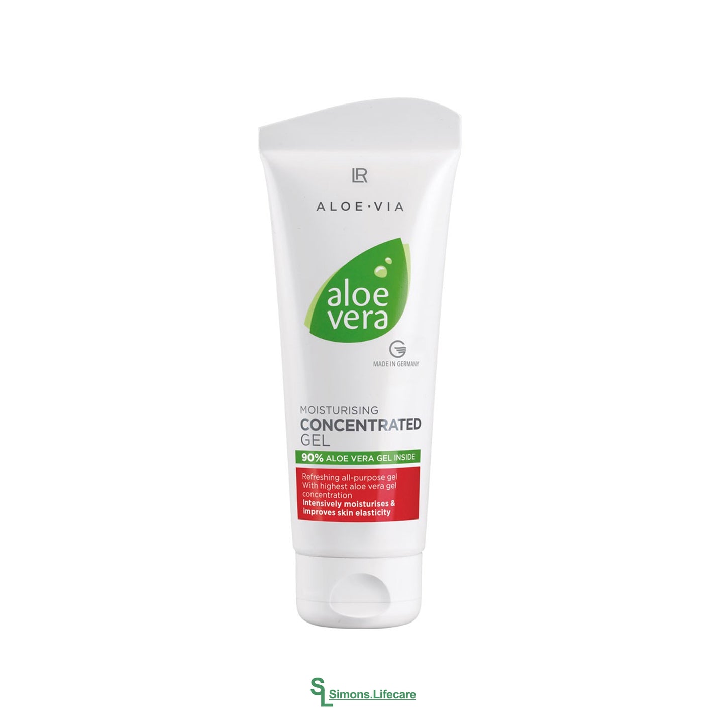 Das LR Aloe Vera Concentrated Gel Feuchtigkeitsspendende Gelkonzentrat mit 90% reinem Aloe Vera Blattgel kühlt und versorgt die Haut mit wohltuender Feuchtigkeit.Jetzt bei Simons.Lifecare mit schneller Lieferung!