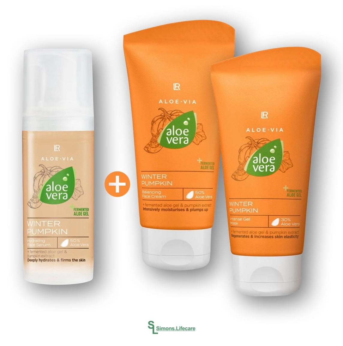 LR Aloe Vera LIMITED Winter Pumpkin Face Care Set - Face Serum, 30ml + Face Cream, 75ml + Gel Mask, 75ml. Jetzt bei Simons.Lifecare zum SONDERPREIS!