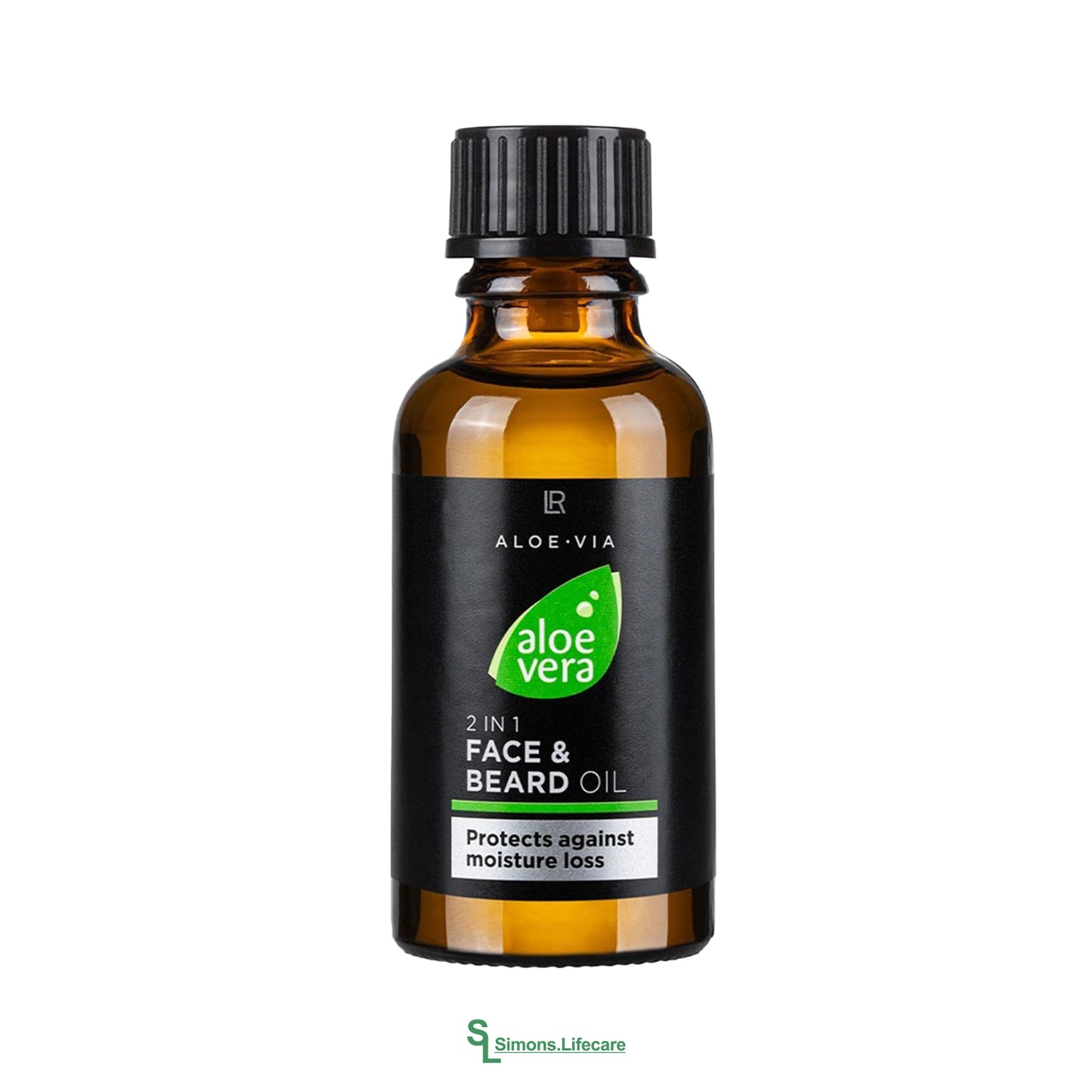 Neu und limitiert, das LR Aloe Vera 2 in 1 Face & Beard Oil Gesichts- & Bart-Öl 2in1, 30ml. Mit Aloe Vera und Bio-Hopfen-Extrakt schützt deine Haut und den Bart vor Feuchtigkeitsverlust. Jetzt bei Simons.Lifecare zum SONDERPREIS!