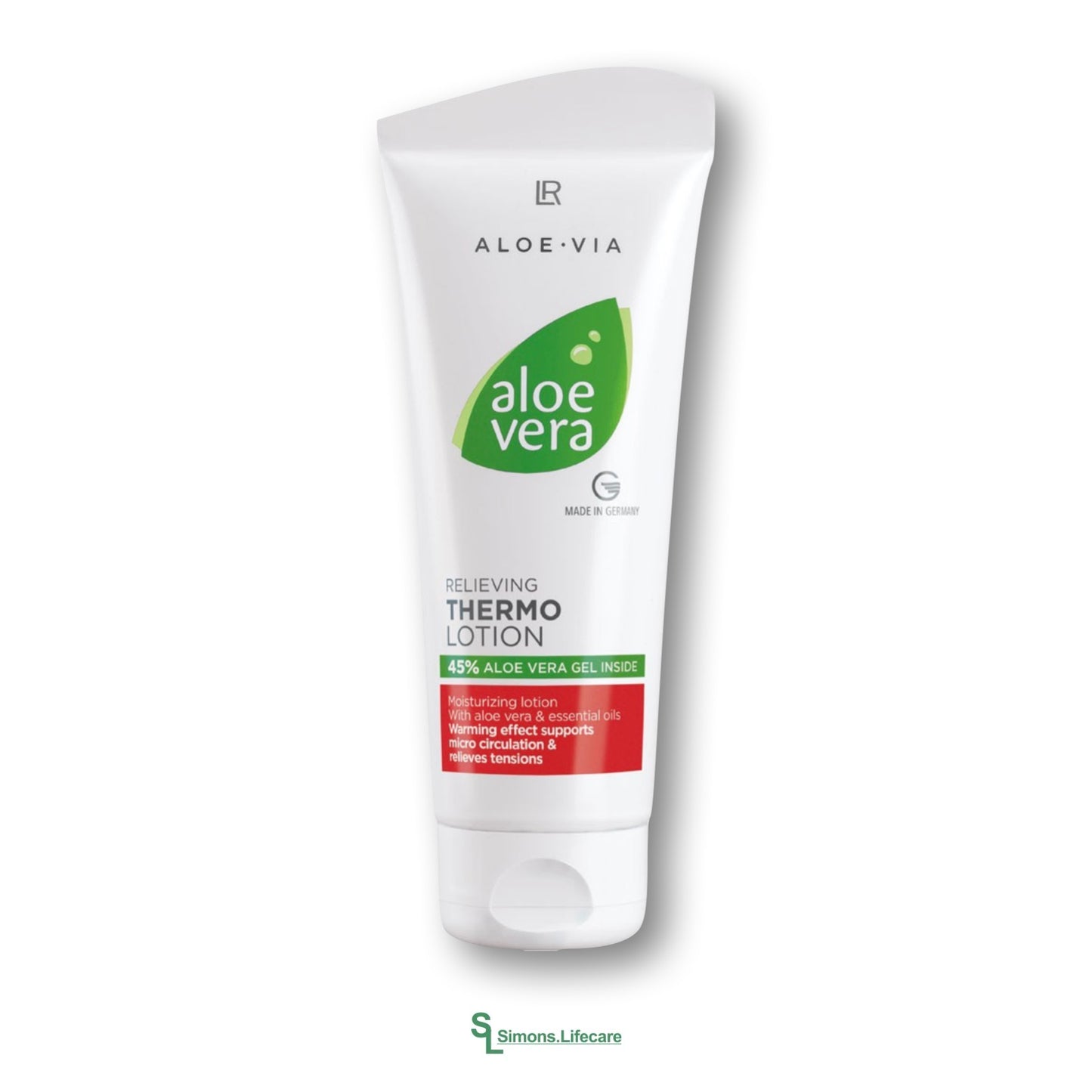 Verspannte Muskeln lockern und zugleich die Haut intensiv pflegen - mit der LR Aloe Vera Thermo Lotion Entspannende Thermolotion, 100ml! Jetzt zum SONDERPREIS bei Simons.Lifecare, mit schneller Lieferung!
