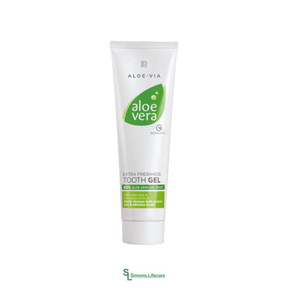 Aloe Vera Extra Frische Zahngel ohne Fluorid– für schonende und wirkungsvolle Mundpflege. Jetzt bei Simons.Lifecare mit schneller Lieferung! 
