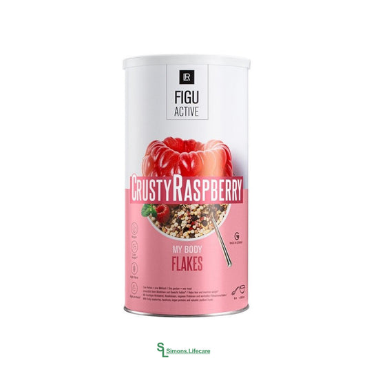 Leckere Himbeere mit einem Hauch von Schokolade und Knusper Flakes - das LR FIGUACTIVE Crusty Raspberry Flakes mit Himbeer-Geschmack! Jetzt bei Simons.Lifecare mit schneller Lieferung!