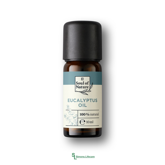 Verspüre Entspannung mit dem LR Soul of Nature Eucalyptus Oil Ätherisches Öl Eukalyptus Duftöl. Erlebe die vitalisierende Duftkraft des zu 100% naturreinen Eukalyptus-Öls auf unterschiedliche Weise – auf der Haut oder mithilfe eines Duftträgers. 10ml Flasche.