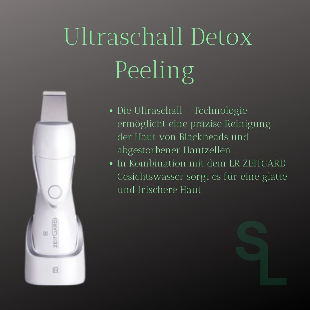 LR ZEITGARD Pro Ultraschall Detox Peeling mit Kavitationspeeling Aufsatz