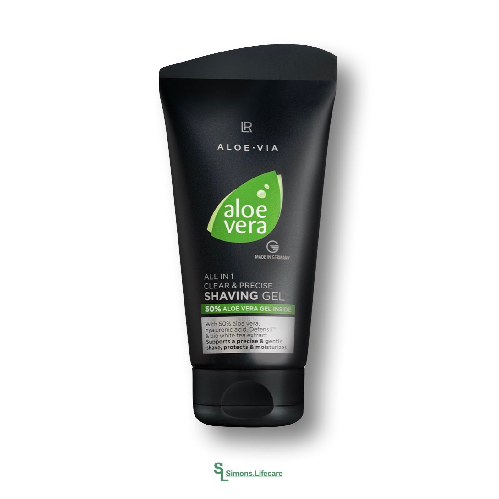 Mehr als Rasur: sanft, präzise, hautschonend - mit dem LR Aloe Vera All in 1 Clear & Precise Shaving Gel Hautberuhigenden Rasiergel, 150ml Tube. Jetzt bei Simons.Lifecare mit schneller Lieferung!