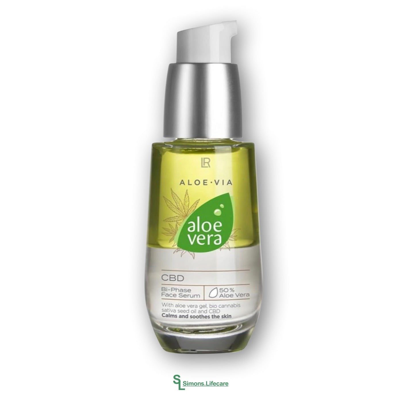 Mit Aloe Vera, Hanfsamenöl und CBD. Mehr Feuchtigkeit, mehr Balance, mehr Strahlkraft für deine Haut - mit dem LR Aloe Vera CBD Bi-Phase Face Serum 2-Phasen Gesichtspflege-Serum für gestresste Haut, 30ml. Jetzt bei Simons.Lifecare zum SONDERPREIS!