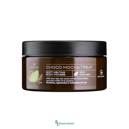 Wie vom Chocolatier... Zart schmelzende Schokolade trifft auf aromatisches Kaffeeöl in einer Melange, die die Sinne betört - das LR Aloe Vera CHOCO MOCHA TREAT Soft Melting Body Mousse Zart Schmelzendes Körper-Mousse.