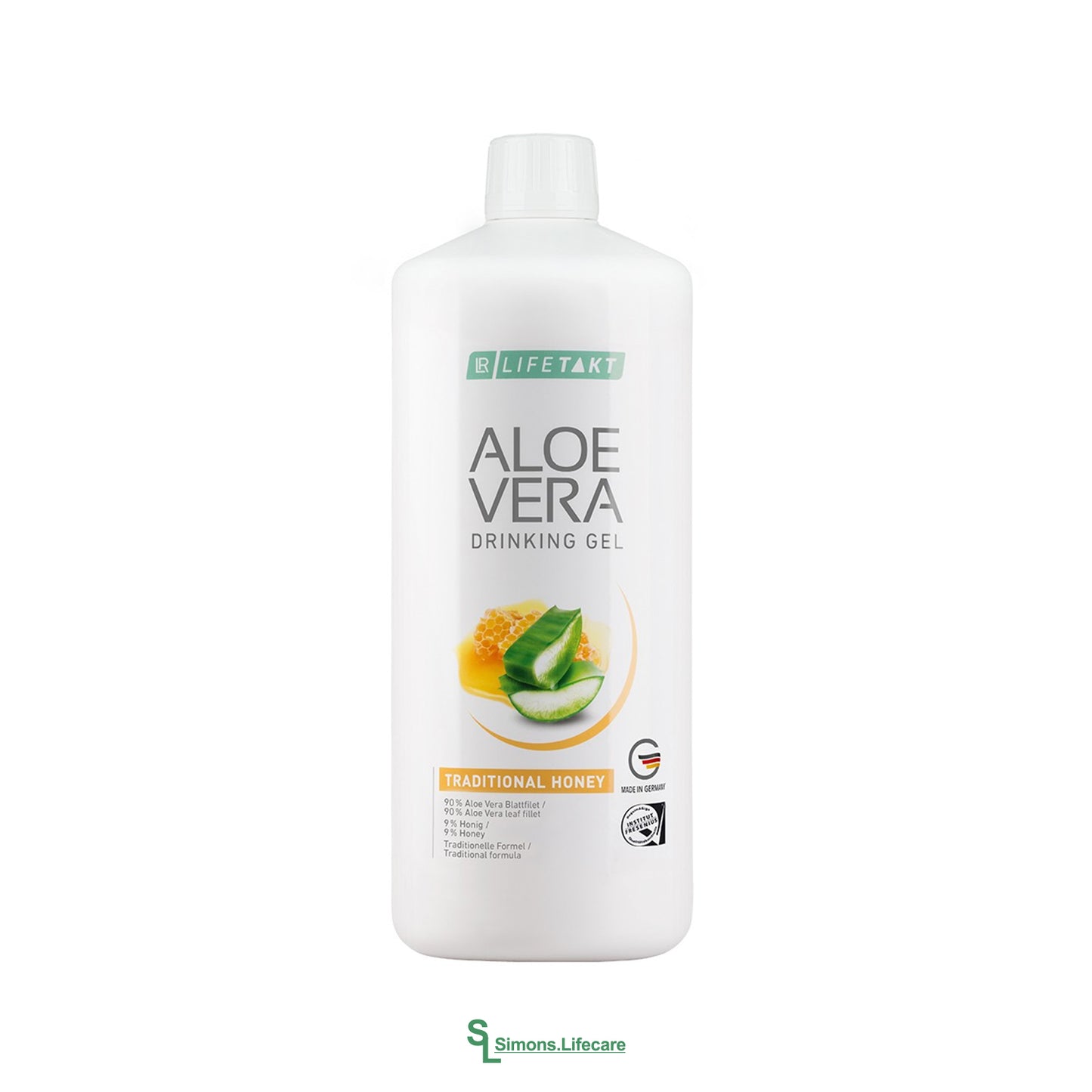 Aloe Vera Drinking Gel Honey Traditionell mit Honig - die 3 Grundbausteine für deine Gesundheit! Jetzt bei Simons.Lifecare mit schneller Lieferung! 
