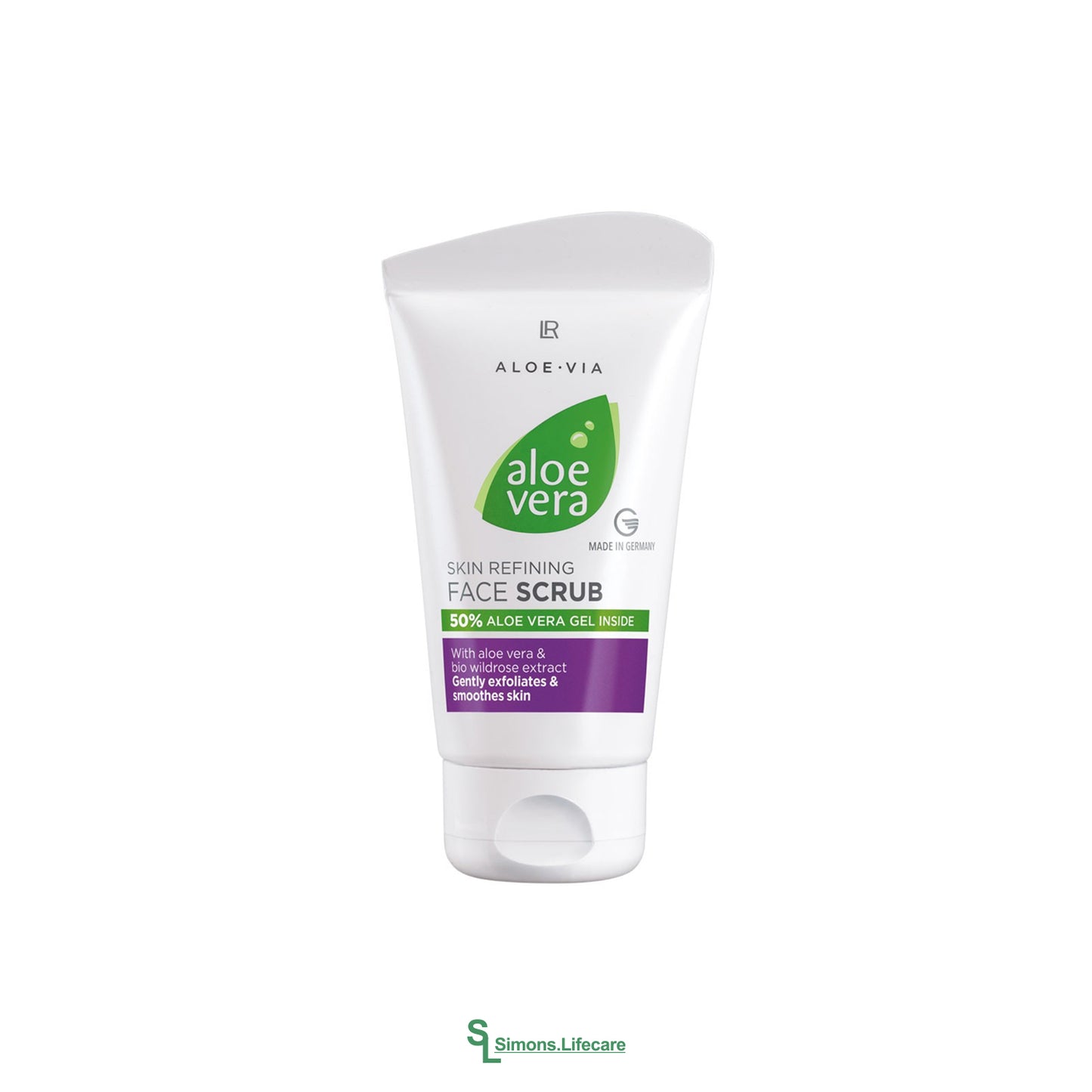 LR Aloe Vera Gesichtspeeling Face Scrub – für ein schonend verfeinertes Hautbild. Jetzt bei Simons.Lifecare mit schneller Lieferung! 
