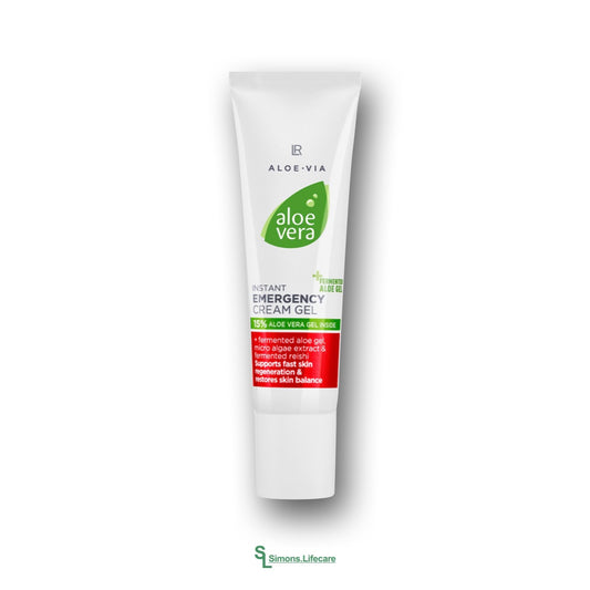 Erste Hilfe für deine Haut - mit LR Aloe Vera Instant Emergency Cream Gel Creme NEUE REZEPTUR, 30ml. Jetzt zum Sonderpreis bei Simons.Lifecare mit schneller Lieferung!