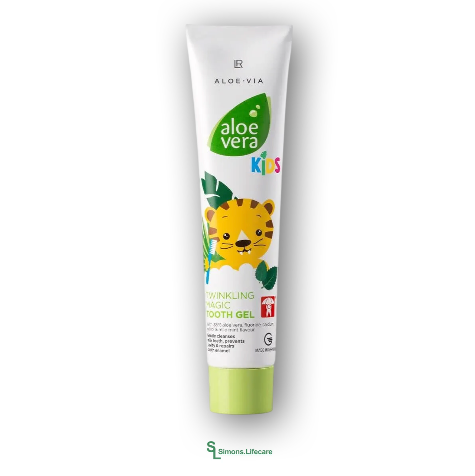 Sanfte Zahnpflege für Milchzähne mit Glitzer-Gel. Für starke Milchzähne und mehr Spaß beim Putzen - das LR Aloe Vera Kids Twinkling Magic Tooth Gel Glitzerndes Zahngel, 50ml. Jetzt bei Simons.Lifecare zum SONDERPREIS!