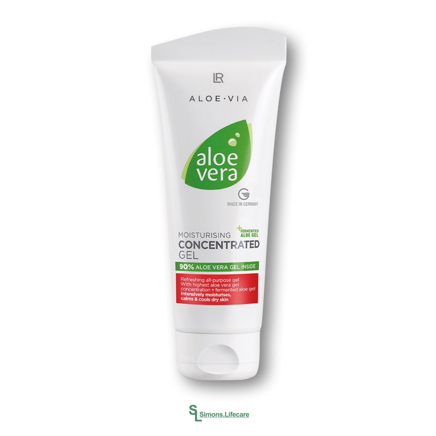 Mehr Feuchtigkeit. Mehr Wirkung. Jetzt noch wirksamer durch Fermentationstechnologie - das LR Aloe Vera Moisturising Concentrated Gel Gelkonzentrat in der NEUEN REZEPTUR, 100ml! Jetzt bei Simons.Lifecare zum Sonderpreis!