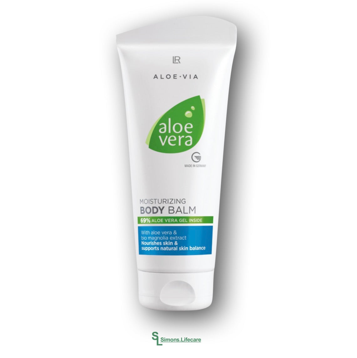Feuchtigkeit und Pflege für jeden Tag. Mit 69% Aloe Vera für spürbar geschmeidige Haut - der LR Aloe Vera Aloe Vera Moisturizing Body Balm Feuchtigkeitsspender Körperbalsam, 200ml. Jetzt bei Simons.Lifecare mit schneller Lieferung!