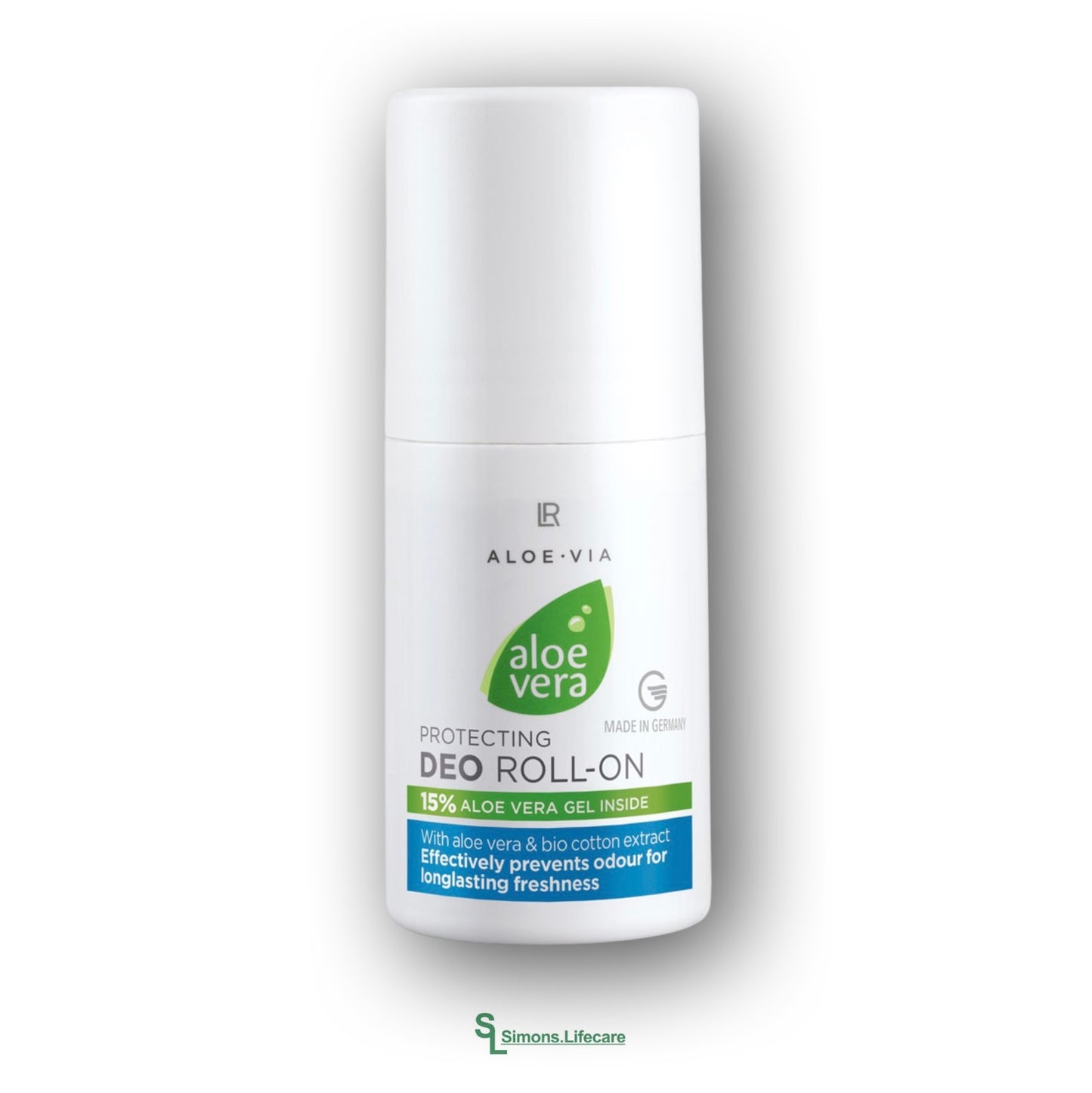 Lang anhaltende Frische mit Aloe Vera und Bio-Baumwoll-Extrakt. Sanfter Deo-Schutz für jeden Tag - mit dem LR Aloe Vera Protecting Deo Roll-On Schützender Deo Roller, 50ml. Jetzt bei Simons.Lifecare zum SONDERPREIS!