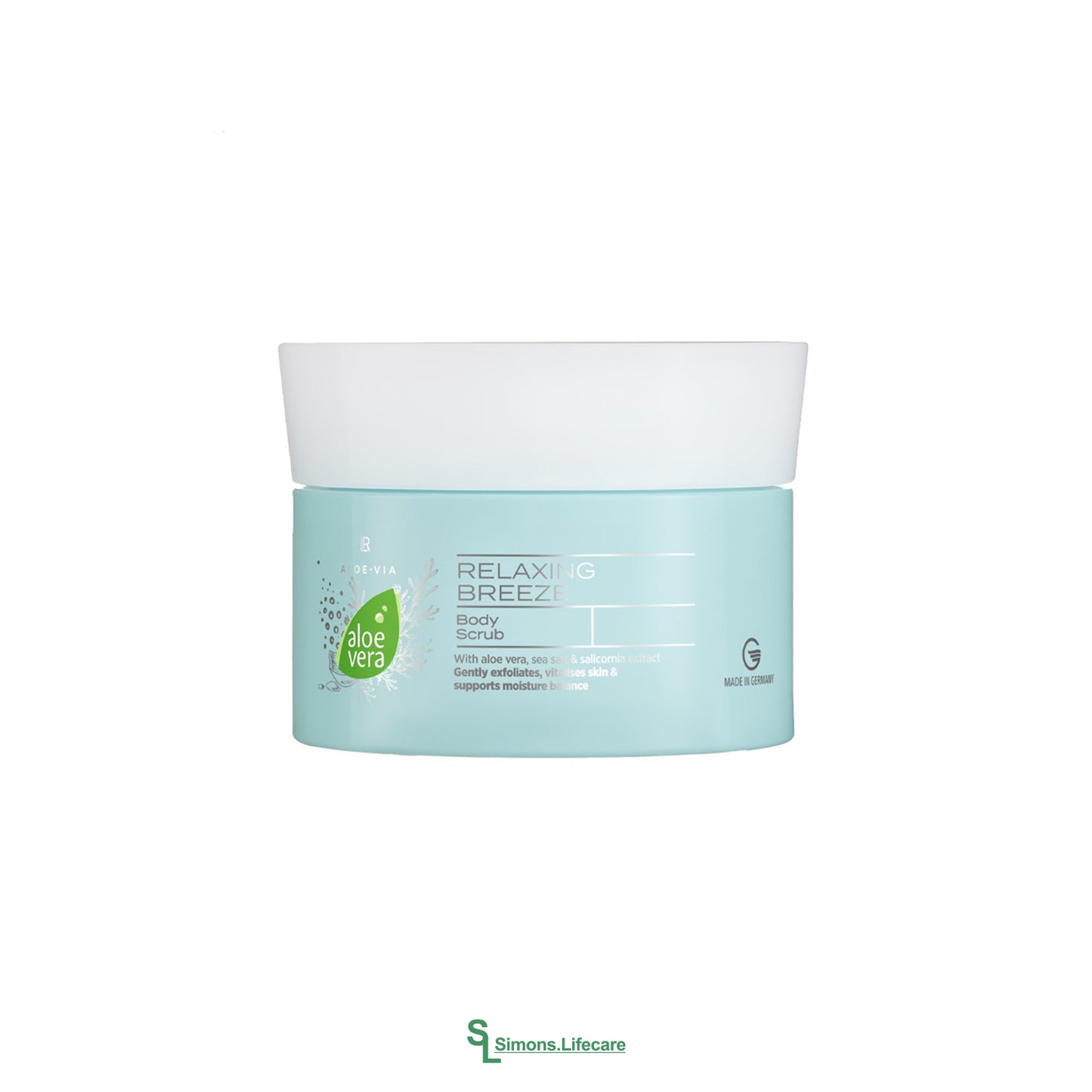 Strandfeeling im eigenen Bad - mit dem belebenden und intensiv reinigenden Meersalz-Peeling zur Entfernung abgestorbener Hautschüppchen - das limitierte LR Aloe Vera Relaxing Breeze Body Scrub Körperpeeling. Jetzt bei Simons.Lifecare mit schneller Lieferung! 
