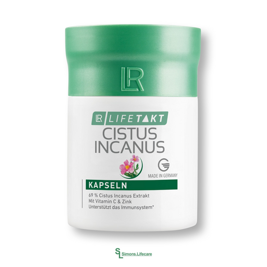 So stärkst du deine Abwehrkräfte zuverlässig und unkompliziert jeden Tag - die LR Cistus Incanus Kapseln mit Vitamin C und Zink, 34,4g / 60 Kapseln! Jetzt bei Simons.Lifecare mit schneller Lieferung!