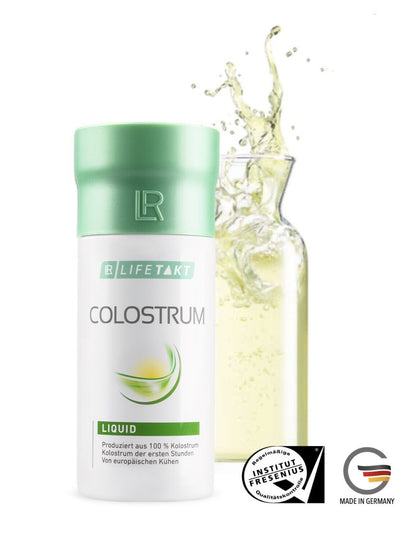 Das LR Colostrum Liquid / Kolostrum flüssig ist ein Erzeugnis auf Kolostrumbasis (entfettetes und entcaseiniertes Kuhkolostrum), kolostrumhaltig - Lebensmittel auf eigener Art!