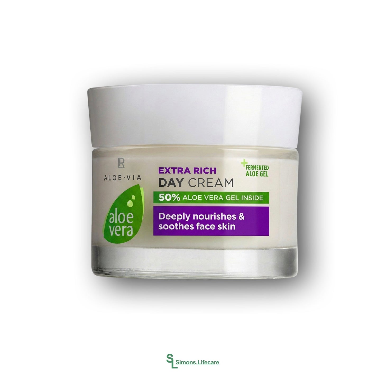 Moderne Aloe Vera-Pflege für intensiv gepflegte Gesichtshaut. Mit fermentiertem Aloe Vera-Gel & Arganöl - die LR LIMITED Aloe Vera Extra Rich Day Cream Extra Reichhaltige Tagescreme NEUE REZEPTUR, 50ml. Jetzt zum SONDERPREIS bei Simons.Lifecare. 