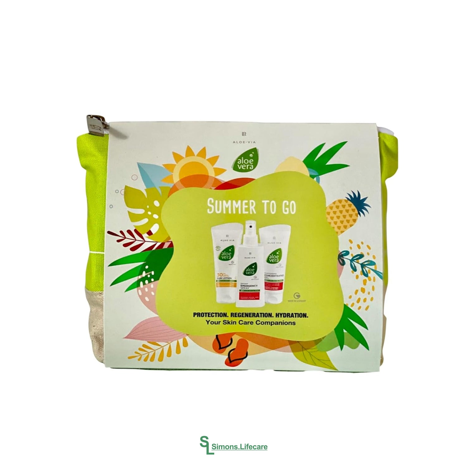 LR Limited Aloe Vera Summer Bag - Sonnenlotion Sun Lotion LSF 30, Emergency Spray, Concentrated Gel Gelkonzentrat.