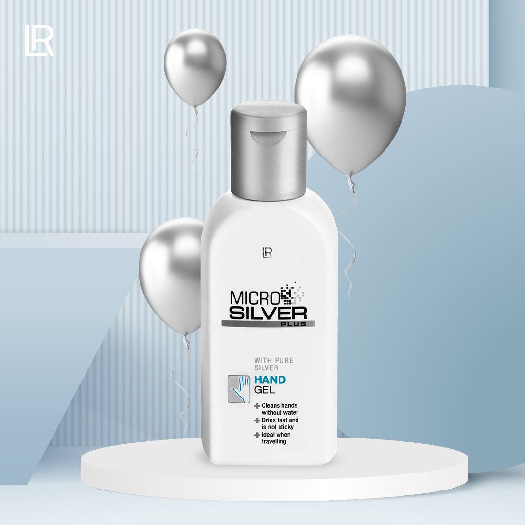 Reines Silber gegen Bakterien und Viren - das LR MICROSILVER PLUS Handgel mit Micro Silver. Schützt und pflegt deine Hände. Händewaschen ohne Wasser, immer und überall.