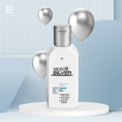 Reines Silber gegen Bakterien und Viren - das LR MICROSILVER PLUS Handgel mit Micro Silver. Schützt und pflegt deine Hände. Händewaschen ohne Wasser, immer und überall.