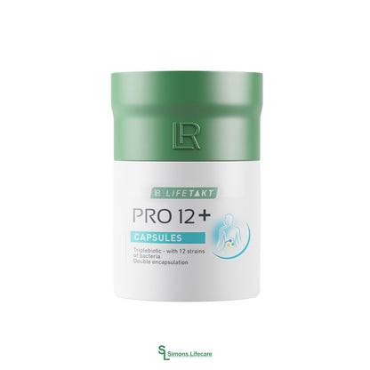 LR Pro 12+ Kapseln – die nächste Generation von Bakterienpräparaten mit dem neuen TRIPLEBIOTIC-Komplex. Jetzt bei Simons.Lifecare mit schneller Lieferung! 
