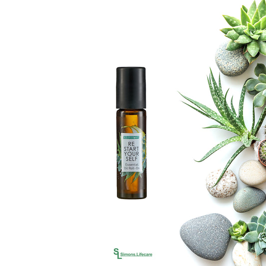 Auftanken und entspannen in wenigen Sekunden – dank dem LR RESTART YOURSELF Essential Oil Roll-On Regenerationsroller, 10ml Jetzt bei Simons.Lifecare mit schneller Lieferung! 
