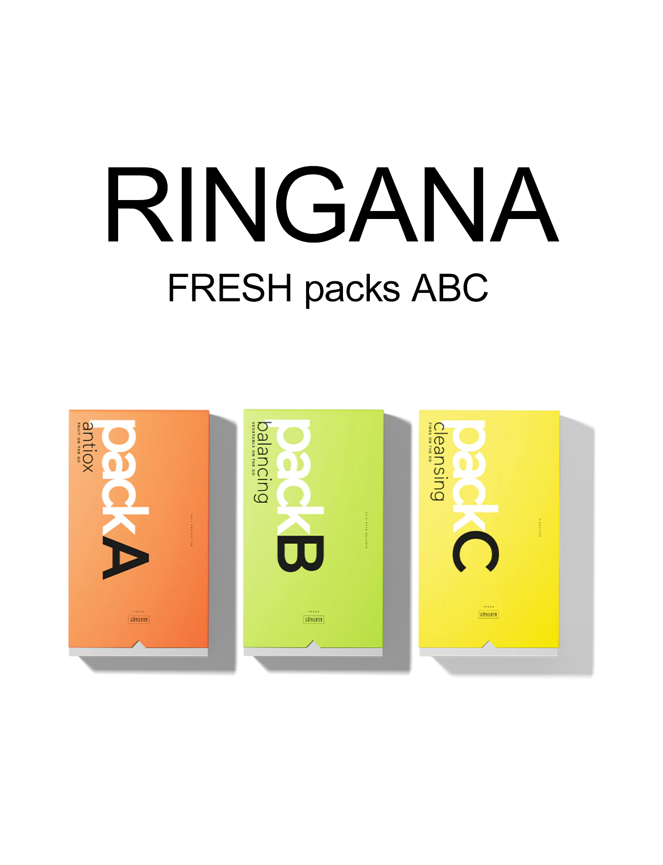 RINGANA FRESH packs ABC - FRESH packs antiox, balancing und cleansing.