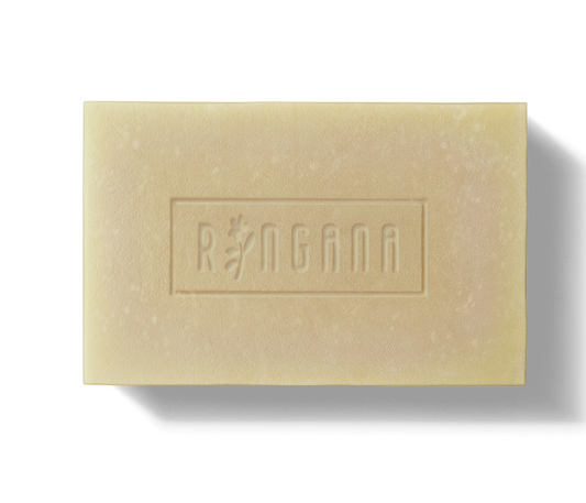 Naturseife mit Reis-Peeling - die RINGANA FRESH soap chai &amp; scrub handgeschöpfte Seife mit Reispeeling inkl. Waschtuch, 100g.