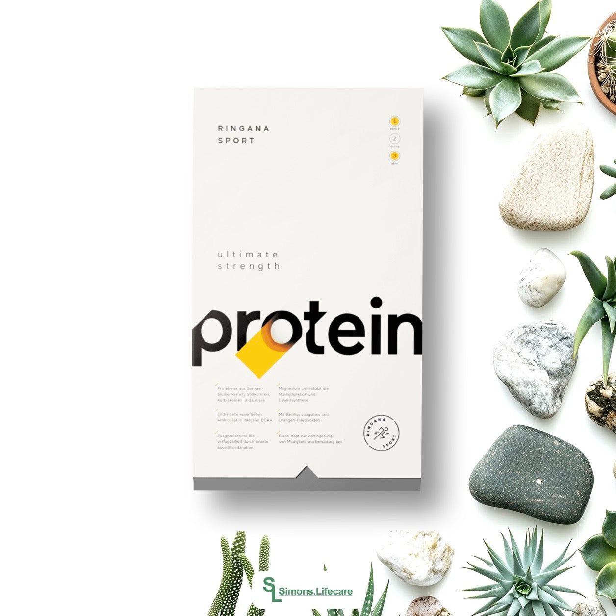 Die perfekte Unterstützung für dein Training - RINGANA SPORT protein VEGANES PROTEIN-POWER Pulver in 14 praktischen Sachets.&nbsp;